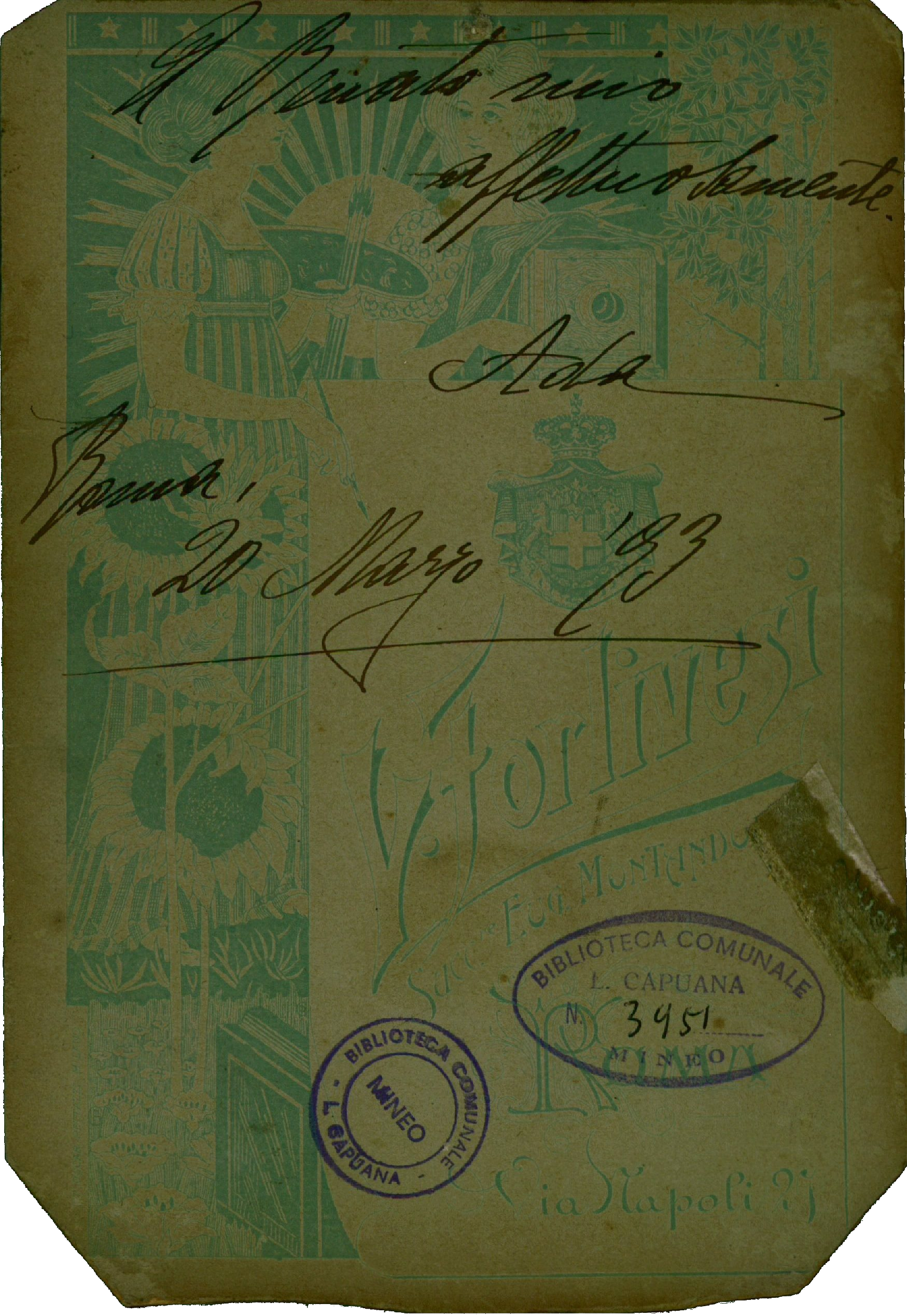 Adelaide Bernardini moglie di L.C. retro