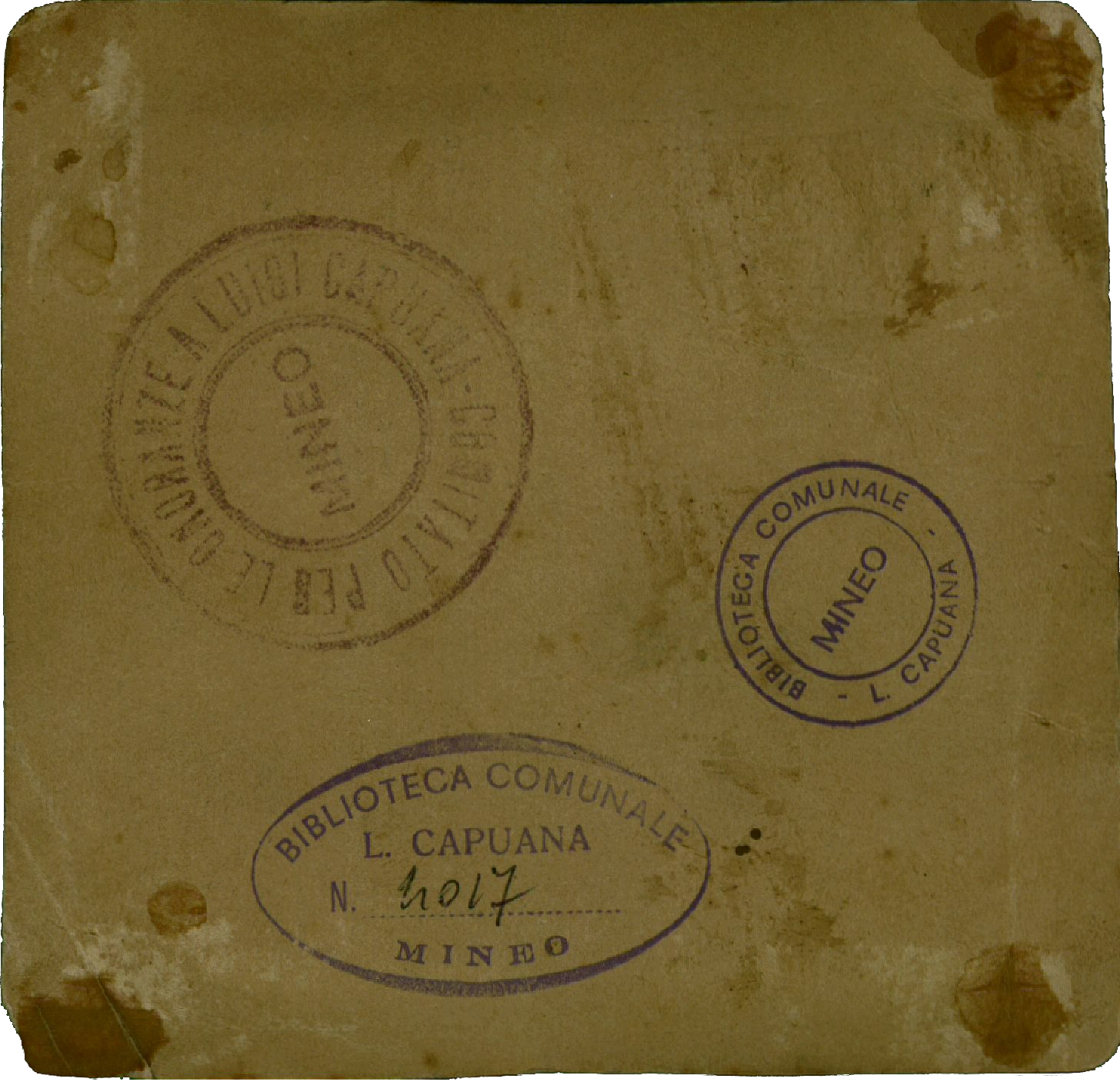 Capuana con alcuni amici al Circolo di Cultura (retro)