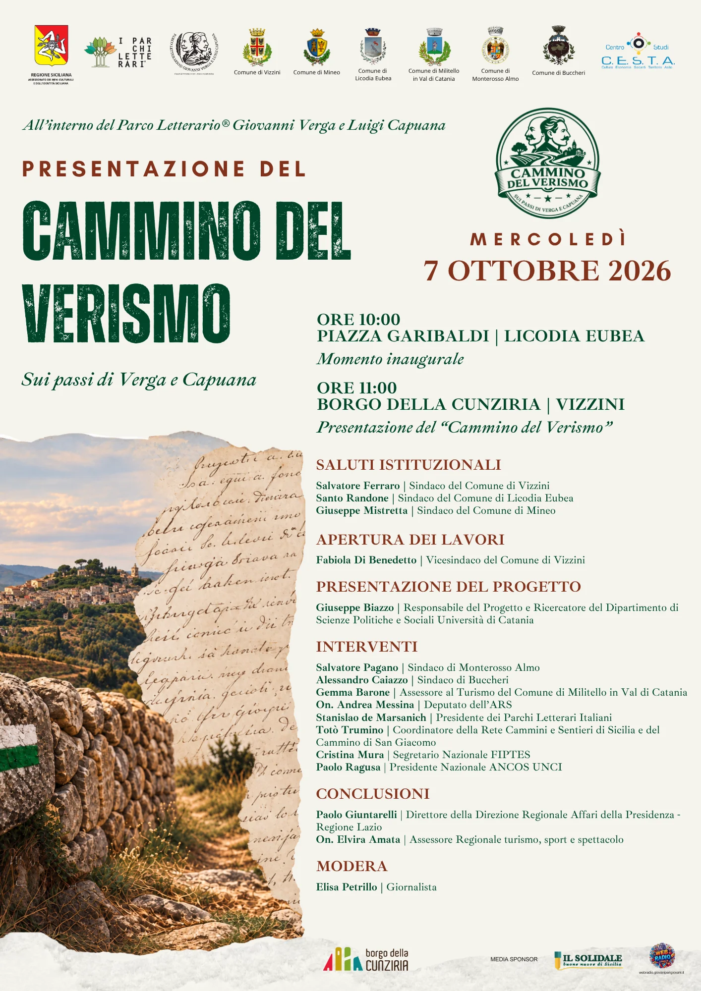 Cammino del Verismo: il nuovo itinerario sulle tracce di Verga e Capuana