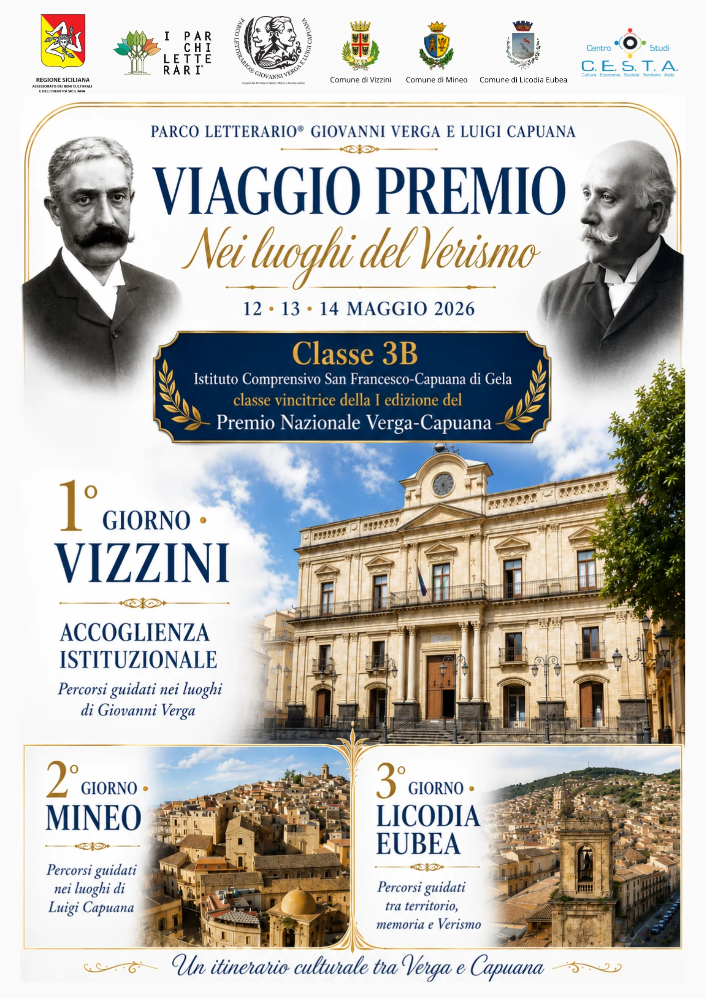 Viaggio premio nei luoghi del Verismo per la classe 3B dell’I.C. San Francesco-Capuana di Gela, vincitrice del Premio Nazionale “Verga-Capuana”