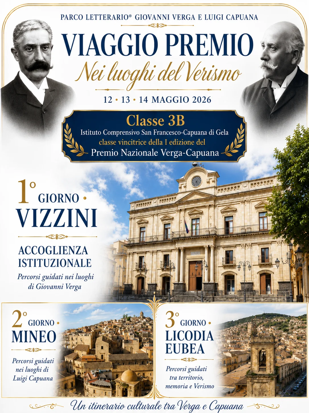Viaggio premio nei luoghi del Verismo per la classe 3B dell’I.C. San Francesco-Capuana di Gela, vincitrice del Premio Nazionale “Verga-Capuana”