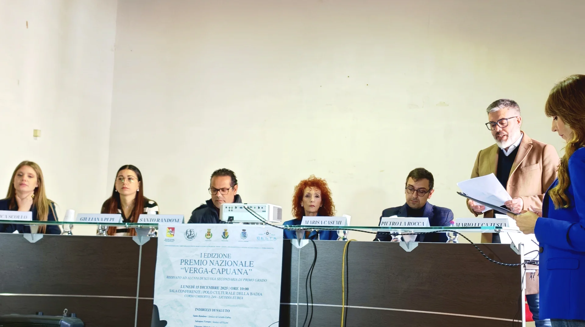 Grande successo per la I Edizione del Premio Nazionale "Verga-Capuana" Premiata la poesia "Giaciglio rosso" nella cerimonia di Licodia Eubea