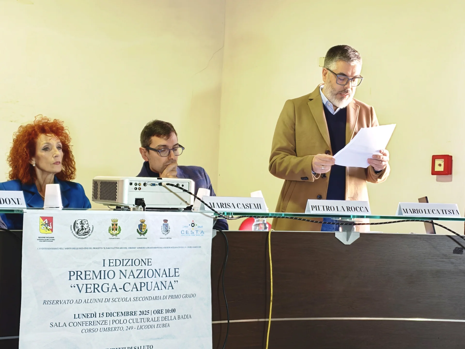 Grande successo per la I Edizione del Premio Nazionale "Verga-Capuana" Premiata la poesia "Giaciglio rosso" nella cerimonia di Licodia Eubea