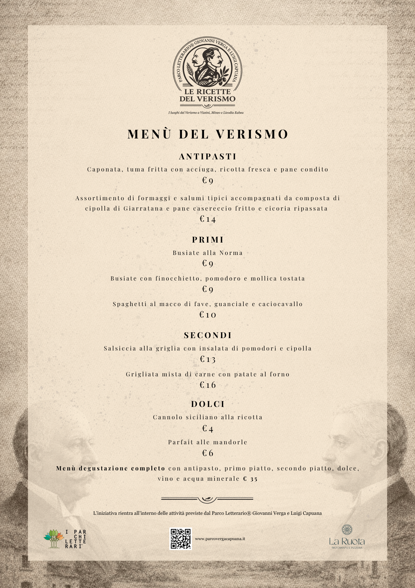 Menu Ristorante Pizzeria La Ruota